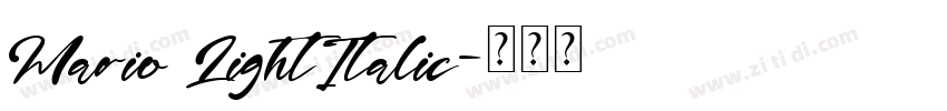 Mario LightItalic字体转换